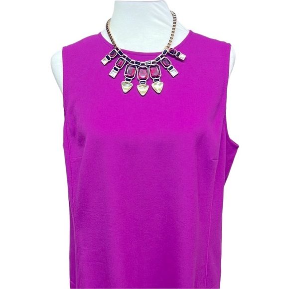 Loft Fuchsia Drop Waist Shift Dress - Picture 3 of 8